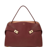 Ferragamo Hug soft two-tone shoulder bag (M)