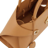 Salvatore Ferragamo Hazelnut Gancini Buckle Handbag