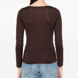 Brunello Cucinelli Coffee Brown Knit Tee