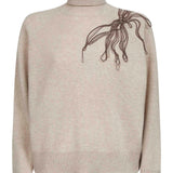Brunello Cucinelli Beige Monili Embroidery Jumper