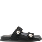 Jimmy Choo Fayence Sandal Low leather sandals with pearls