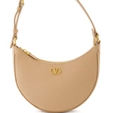 Valentino Garavani Beige Crescent Shaped Shoulder Bag