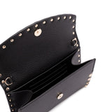 Valentino Garavani Black Rockstud Chain Shoulder Bag