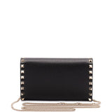 Valentino Garavani Black Rockstud Chain Shoulder Bag