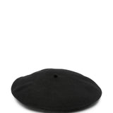 Emporio Armani Wool beret with micro-studded logo