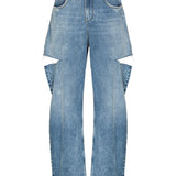 Maison Margiela Blue Cutout Detailing Jeans