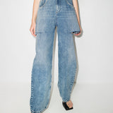 Maison Margiela Blue Cutout Detailing Jeans