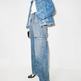 Maison Margiela Blue Cutout Detailing Jeans