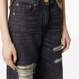 Versace Metal Mesh Regular-Fit Jeans