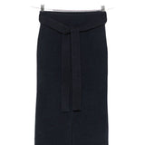 Emporio Armani Navy Belted Midi Skirt