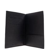 Emporio Armani Passport holder in saffiano leather with ASV eagle plaque