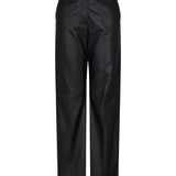 Emporio Armani Black Palazzo Leather Trousers