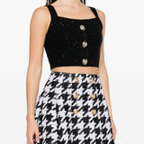 Balmain Black Sleeveless Tops