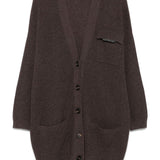 Brunello Cucinelli Chocolate Brown Ribbed Cardigan