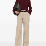 Brunello Cucinelli Bordeaux Ribbed Turtleneck Sweater