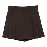 Brunello Cucinelli Chocolate Brown Pleated Shorts