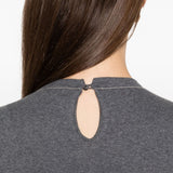 Brunello Cucinelli Dark Grey Keyhole Jumper