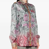 Pierre Louis Mascia Blue Embellished Shirt