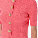 Balmain Cable-knit buttoned cardigan