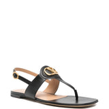 Valentino Garavani Black VLogo Slingback Sandals