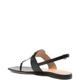 Valentino Garavani Black VLogo Slingback Sandals