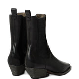 Brunello Cucinelli Classic Leather Chelsea Boot with Precious Block Heels