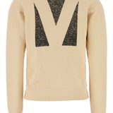 Valentino Beige Panther Lady Print Sweatshirt