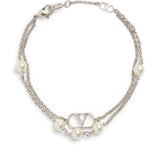 Valentino Garavani VLogo bracelet with swarowski pearls