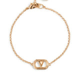 Valentino Garavani Gold Tone VLogo Bracelet