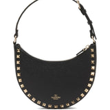 Valentino Garavani Hobo Jet Black Rockstud Embellished