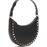 Valentino Garavani Hobo Jet Black Rockstud Embellished