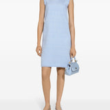 Dolce & Gabbana Sleeveless raschel tweed dress with DG logo