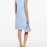 Dolce & Gabbana Sleeveless raschel tweed dress with DG logo