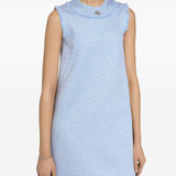 Dolce & Gabbana Sleeveless raschel tweed dress with DG logo