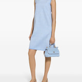 Dolce & Gabbana Sleeveless raschel tweed dress with DG logo