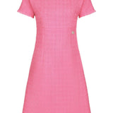 Dolce & Gabbana Rachel tweed calf-length dress with DG logo