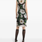 Dolce & Gabbana Gardenia-print chiffon midi dress