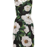 Dolce & Gabbana Gardenia-print chiffon midi dress