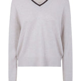 Brunello Cucinelli Beige V Neck Sweater