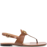 Valentino Garavani Brown VLogo Slingback Sandals