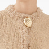 Fabiana Filippi Beige Horizontal Stripe Jacket