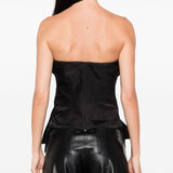 Alexander McQueen Bow-detailed peplum top