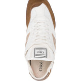 Chloé Brown Quilted Suede Sneakers