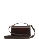 Golden Goose Small Venezia Bag in dark brown leather with gold buckle