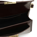 Golden Goose Small Venezia Bag in dark brown leather with gold buckle