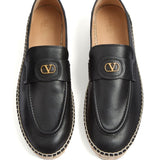Valentino Garavani Vlogo Signature Calfskin Moccasin