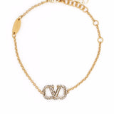 Valentino Garavani Gold V Logo Bracelet
