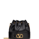 Valentino Garavani Mini Bucket Bag With Chain Vlogo Signature In Nappa Leather