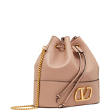 Valentino Garavani Mini Bucket Bag With Chain Vlogo Signature In Nappa Leather