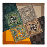 Ferragamo Madras print cashmere stole